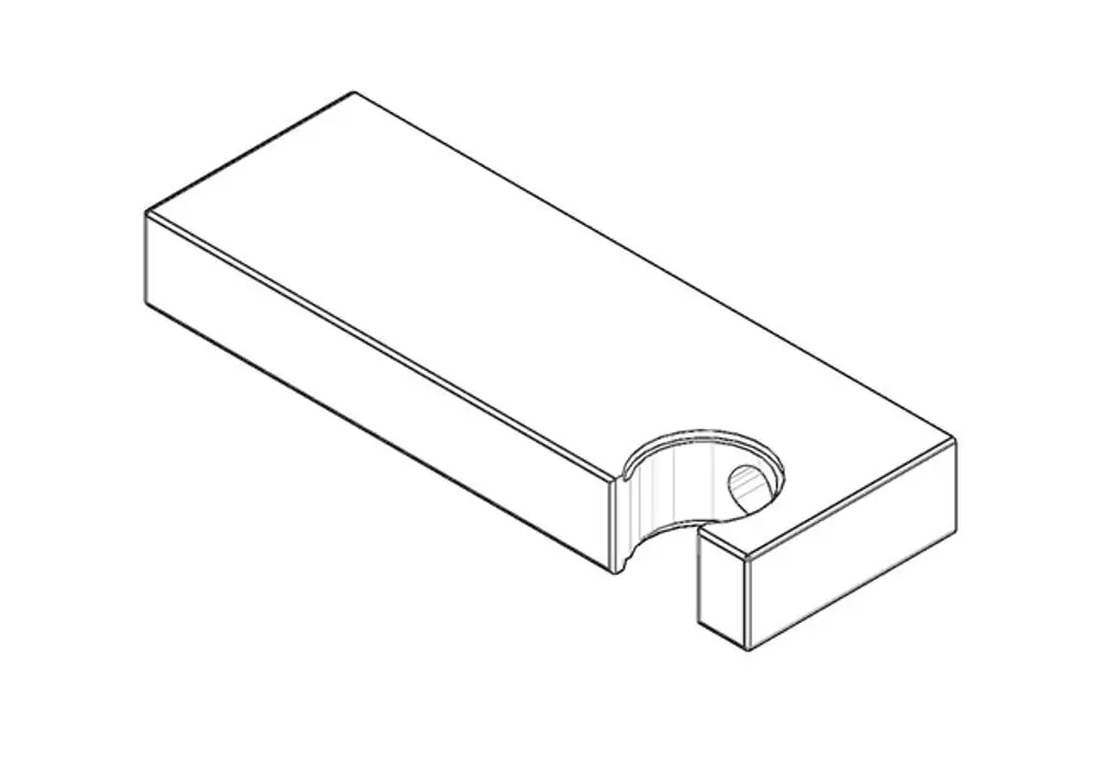 DORNBRACHT Halter Braushalter Platte ERSATZTEILE 091720042 145 x 20 x 50 mm Chrom, 091720042-00 Galeriebild 1